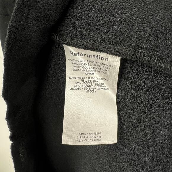 Reformation Wide Leg Sleeveless Jumpsuit Black Size 4 - Picture 8 of 10